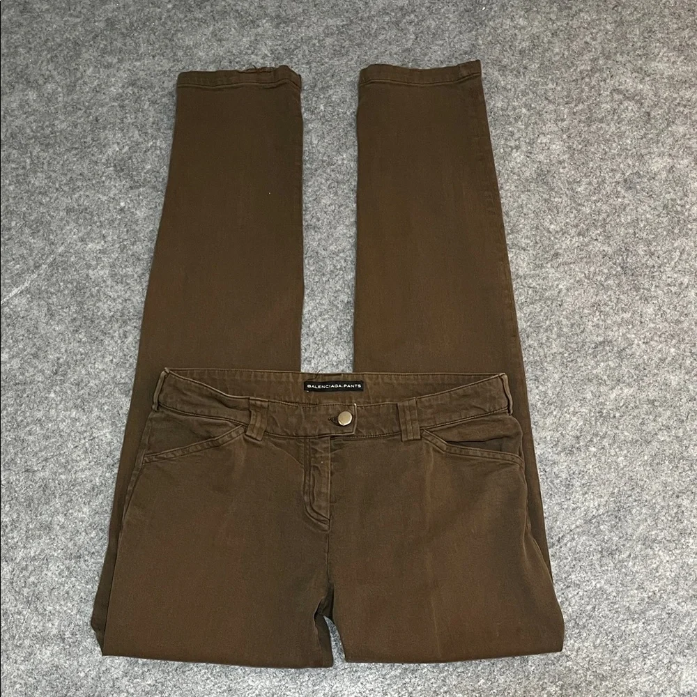 90s two tack slacksブラウン BALENCIAGA 91 Balenciaga | Pants & Jumpsuits | Balenciaga Brown Straight Leg